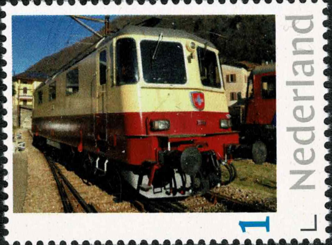 personalised stamp of The Netherlands with trains, trams, stations etc